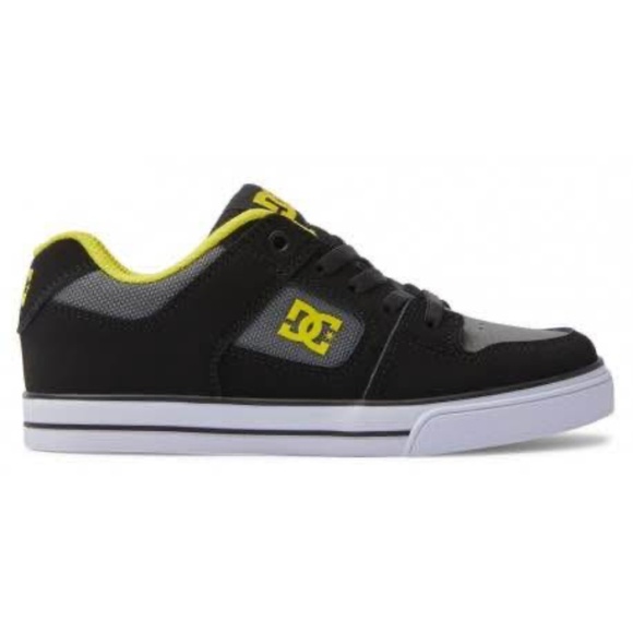BRAND NEW boy youth dc DC pure elastic slip on no tie skate shoes size 3Y - Picture 1 of 8